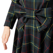 Blue tartan circle dress