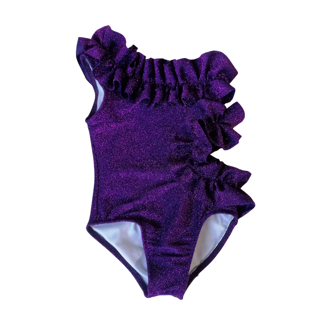 Monospalla viola glitter bambina