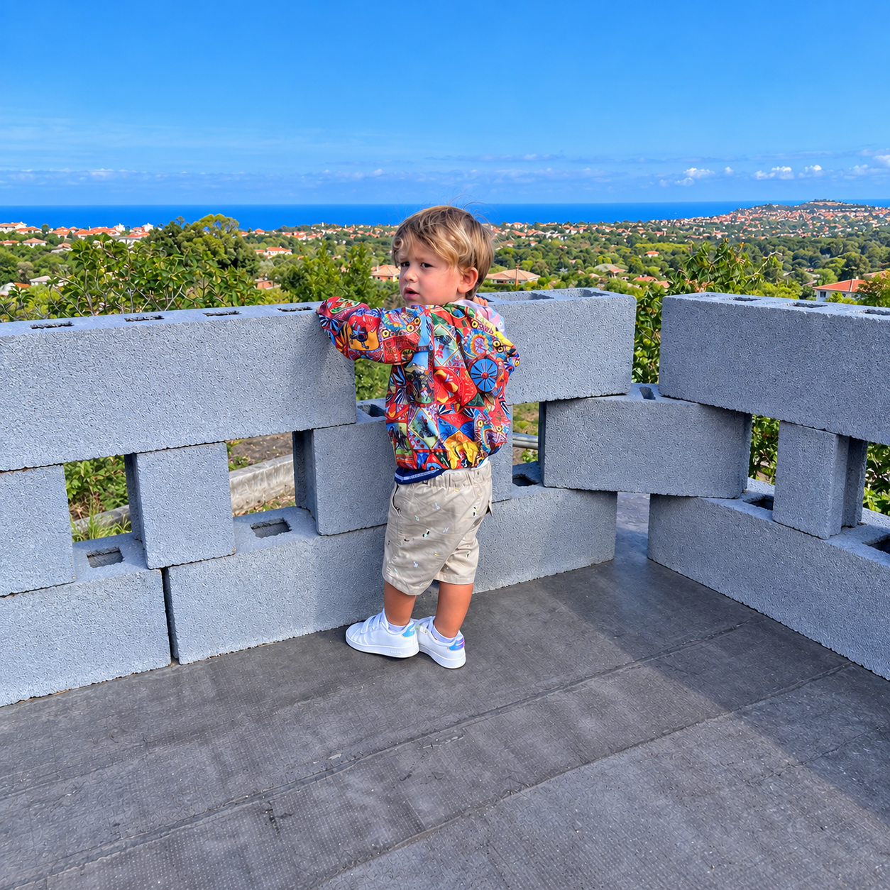 Sicilian print K-way for children
