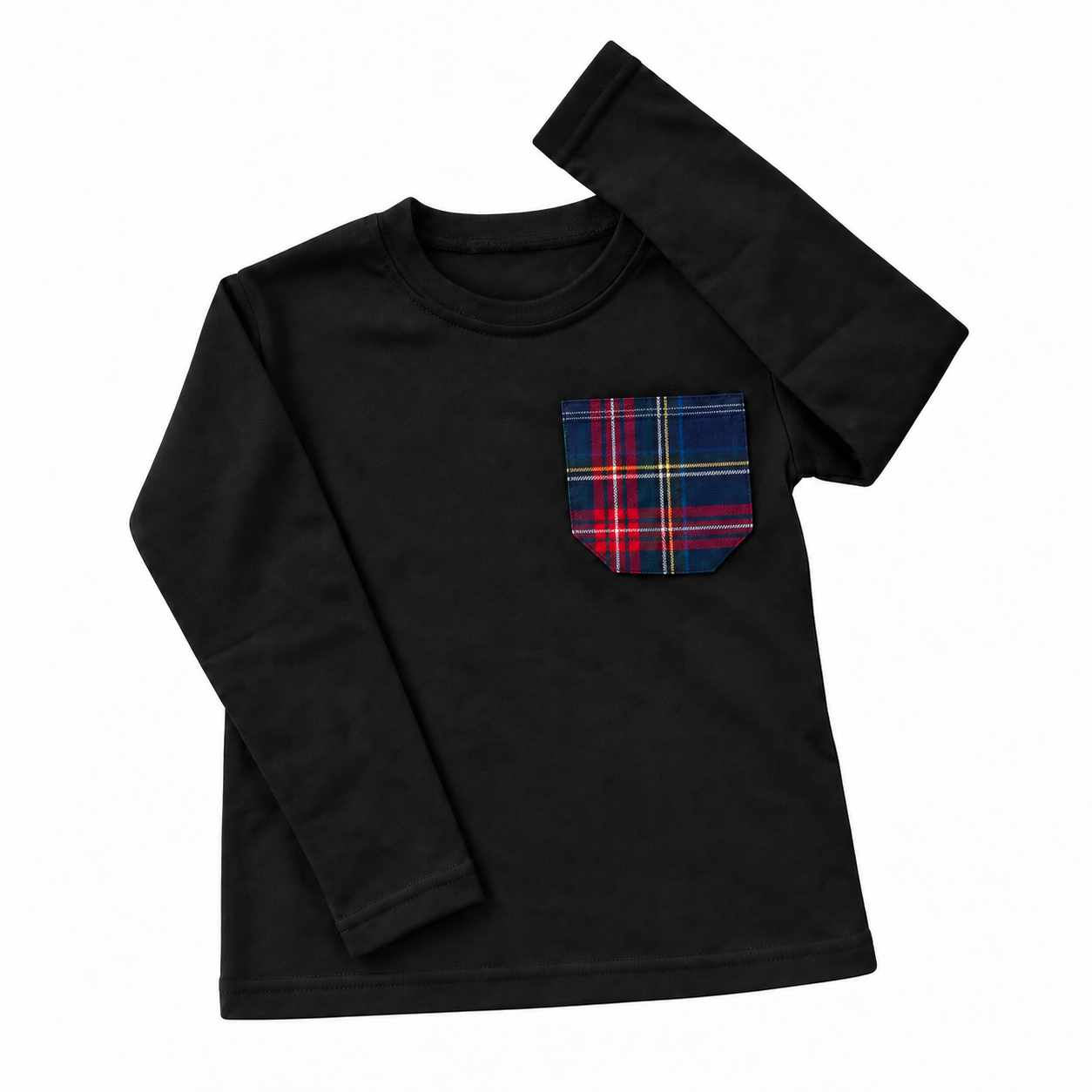 Adult's tartan sweater with pocket
