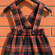 Pantalone in tartan scozzese fondo marrone bambino