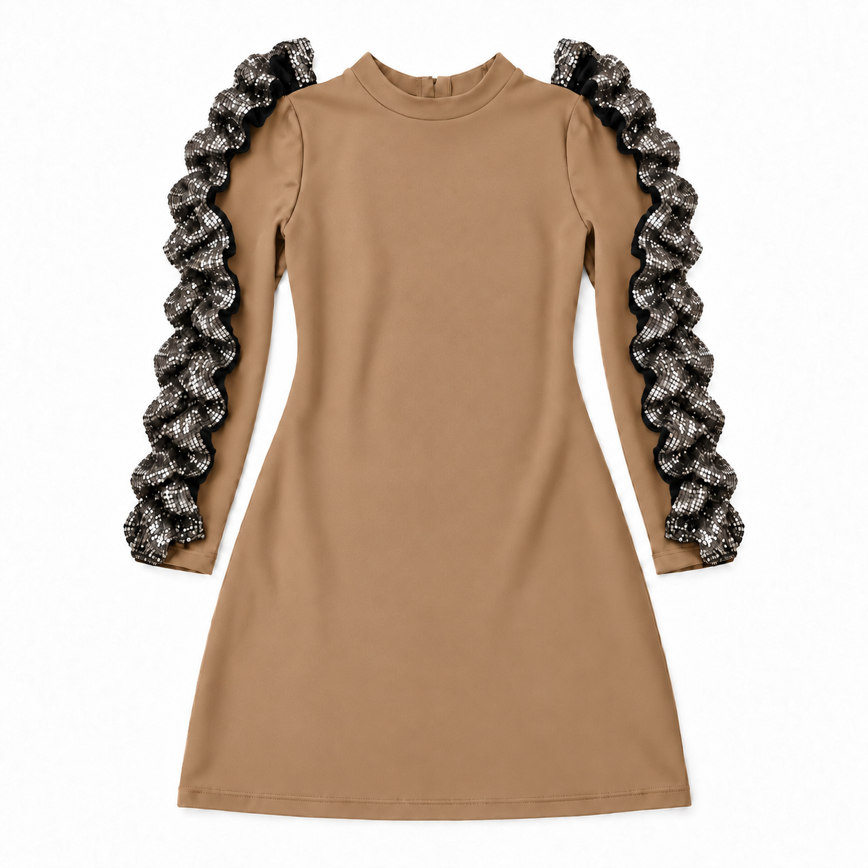 Green ruffled dress for girls