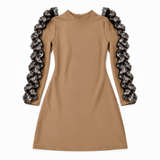 Green ruffled dress for girls