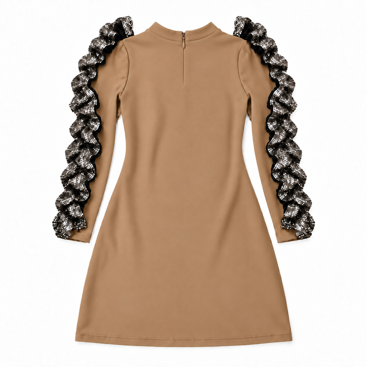 Green ruffled dress for girls