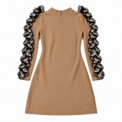 Green ruffled dress for girls