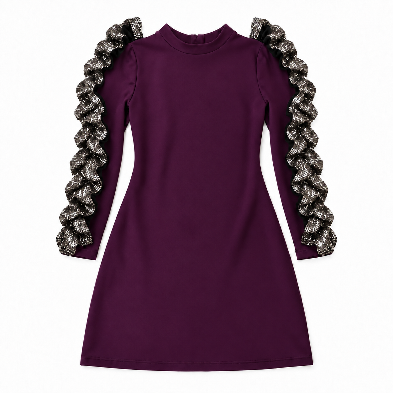 Green ruffled dress for girls