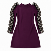 Green ruffled dress for girls