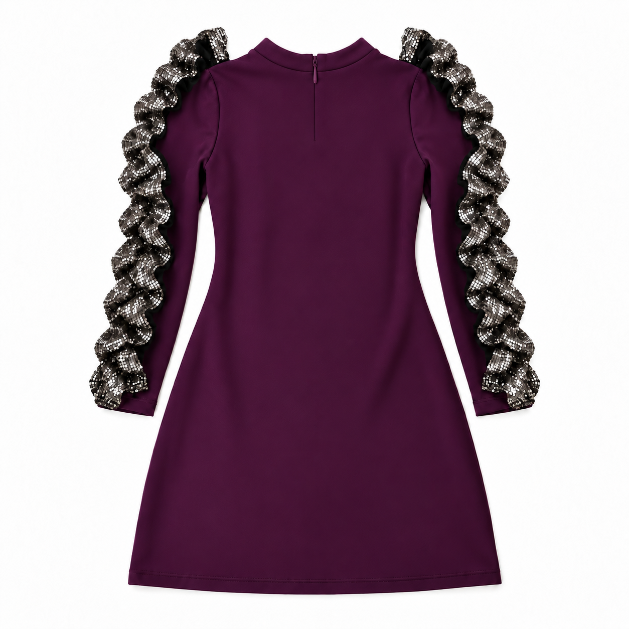 Green ruffled dress for girls
