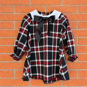 Tartan dress with black background