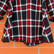 Tartan dress with black background