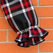 Tartan dress with black background