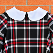 Tartan dress with black background