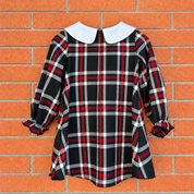 Tartan dress with black background